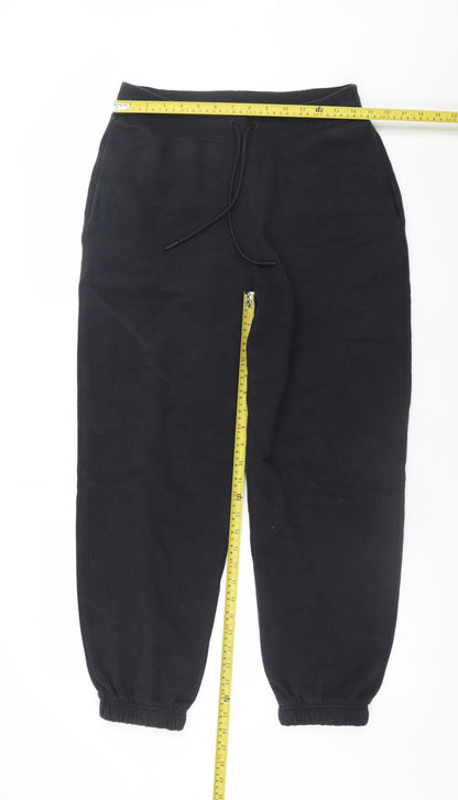 Marks and Spencer Mens Black Regular Fit Sweatpants Size 12
