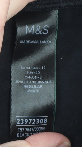 Marks and Spencer Mens Black Regular Fit Sweatpants Size 12
