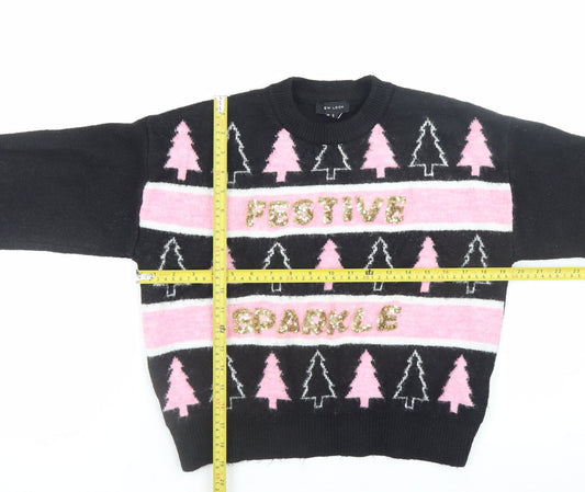 Womens UK Size M New Look Black Pullover Jumper