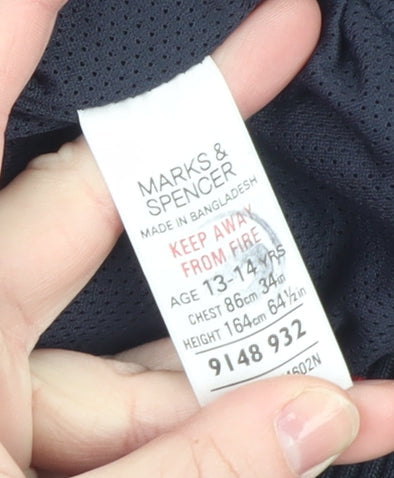 Marks & Spencer Teens Multicoloured Varsity Jacket Size 164 Full Zip