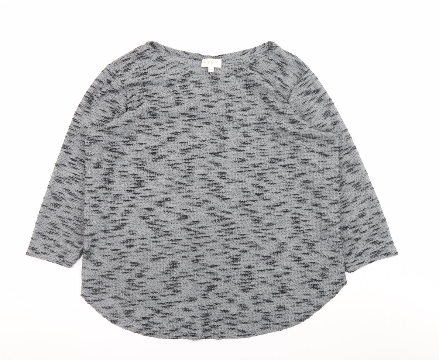 Womens UK Size M Apricot Grey Pullover Jumper