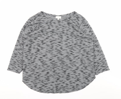 Womens UK Size M Apricot Grey Pullover Jumper