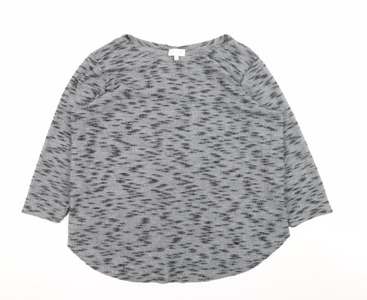 Womens UK Size M Apricot Grey Pullover Jumper