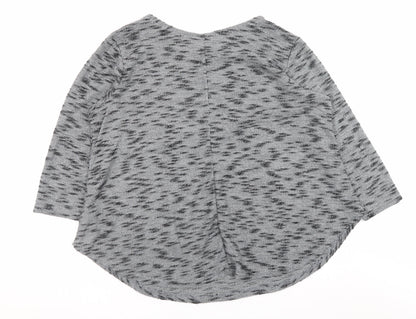Womens UK Size M Apricot Grey Pullover Jumper
