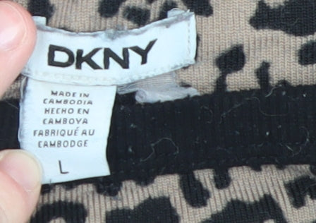 Womens UK Size L DKNY Beige Pullover Jumper