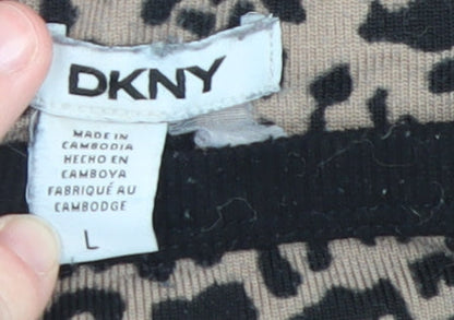 Womens UK Size L DKNY Beige Pullover Jumper