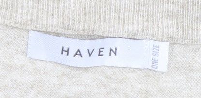 Womens UK Size One Size Haven Beige Pullover Jumper