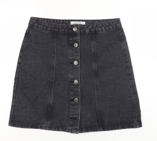 Womens UK Size 10 New Look A-Line Denim Skirt