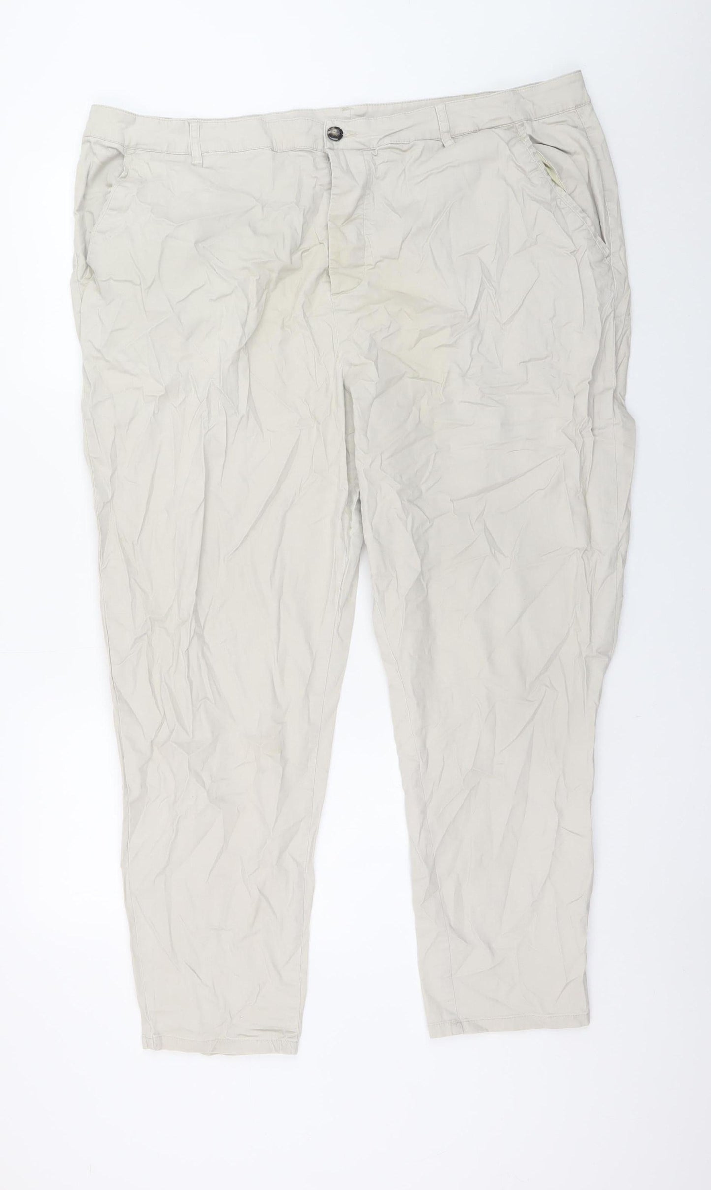 Mens UK Size 2XL ASOS Regular Fit Chino Beige Trousers