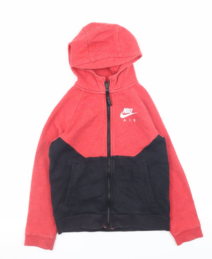 Teens UK Size S Nike Red Full Zip Hoodie