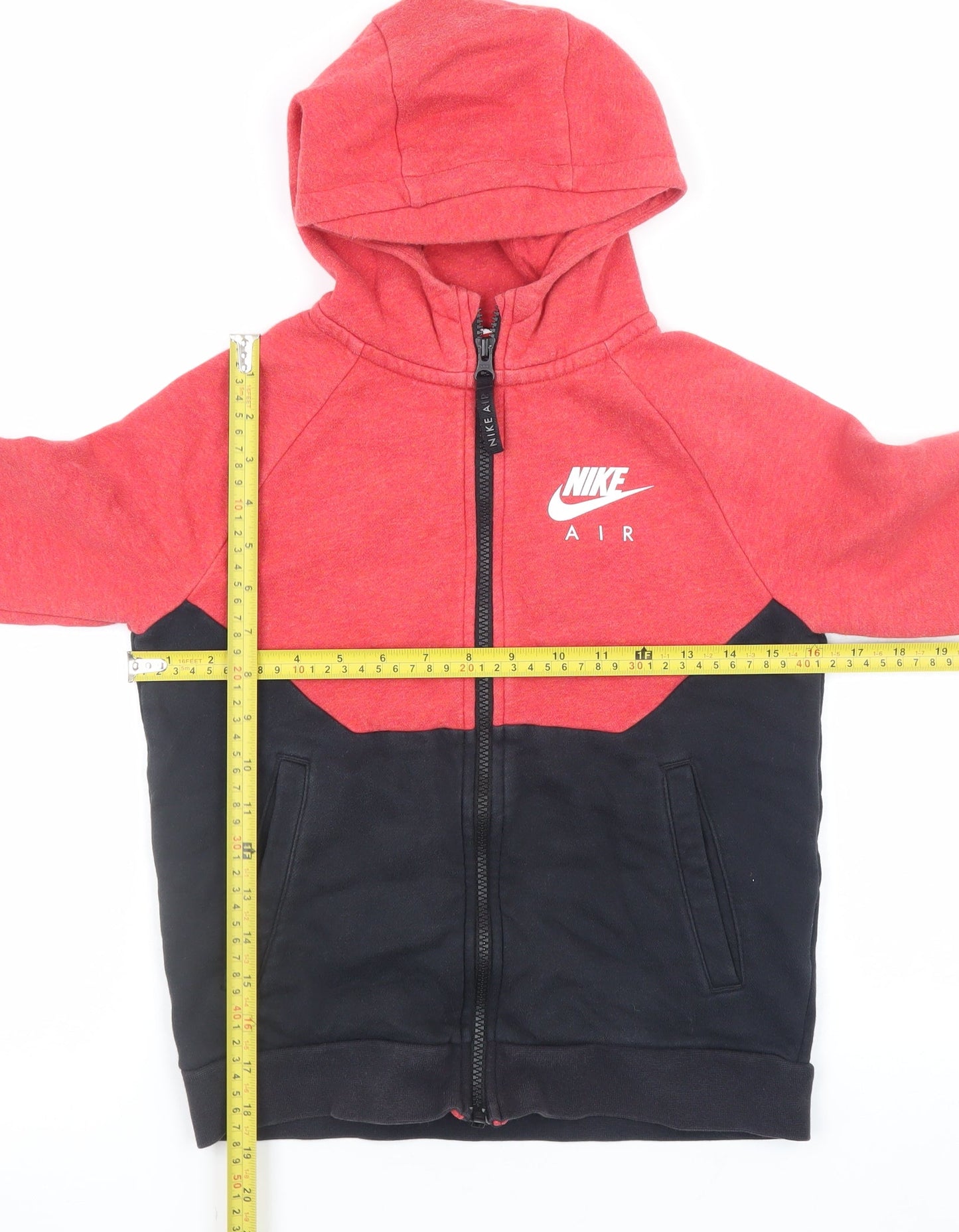 Teens UK Size S Nike Red Full Zip Hoodie