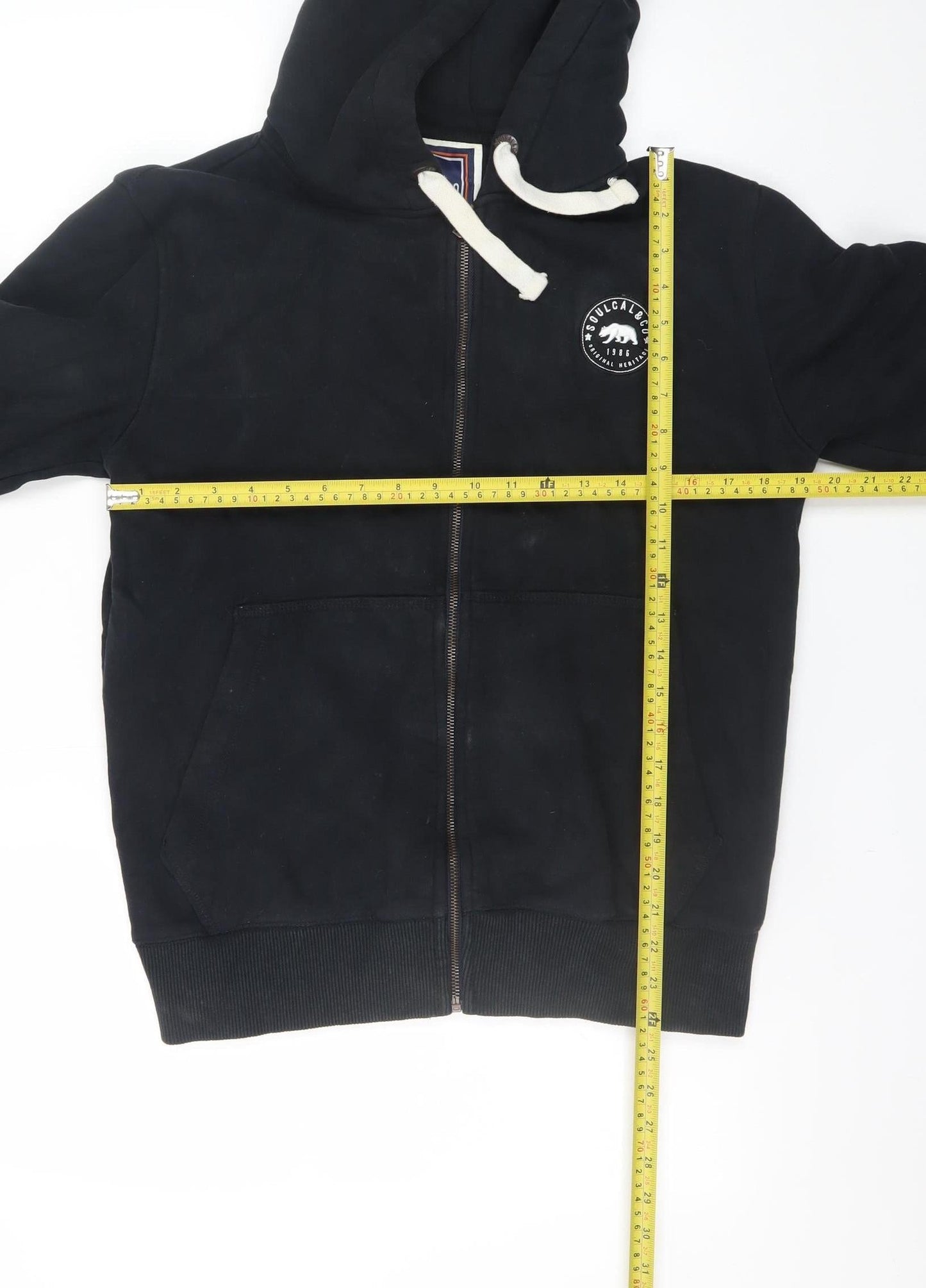 SoulCal & Co Men’s Black Full Zip Hoodie Size M