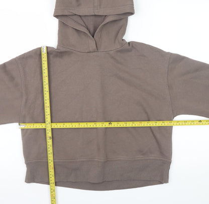 Womens UK Size S Zara Brown Pullover Hoodie