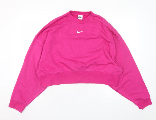 Womens UK Size XS Nike Pink Pullover Sweatshirt