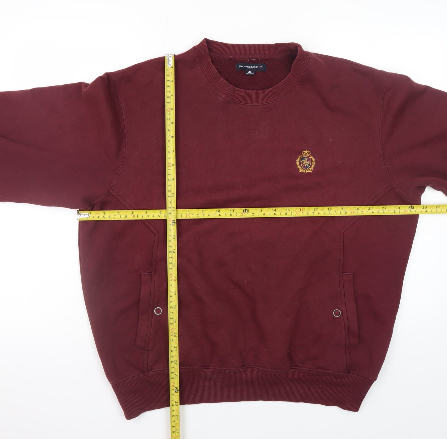 Mens UK Size XL Fahrenheit Red Pullover Sweatshirt
