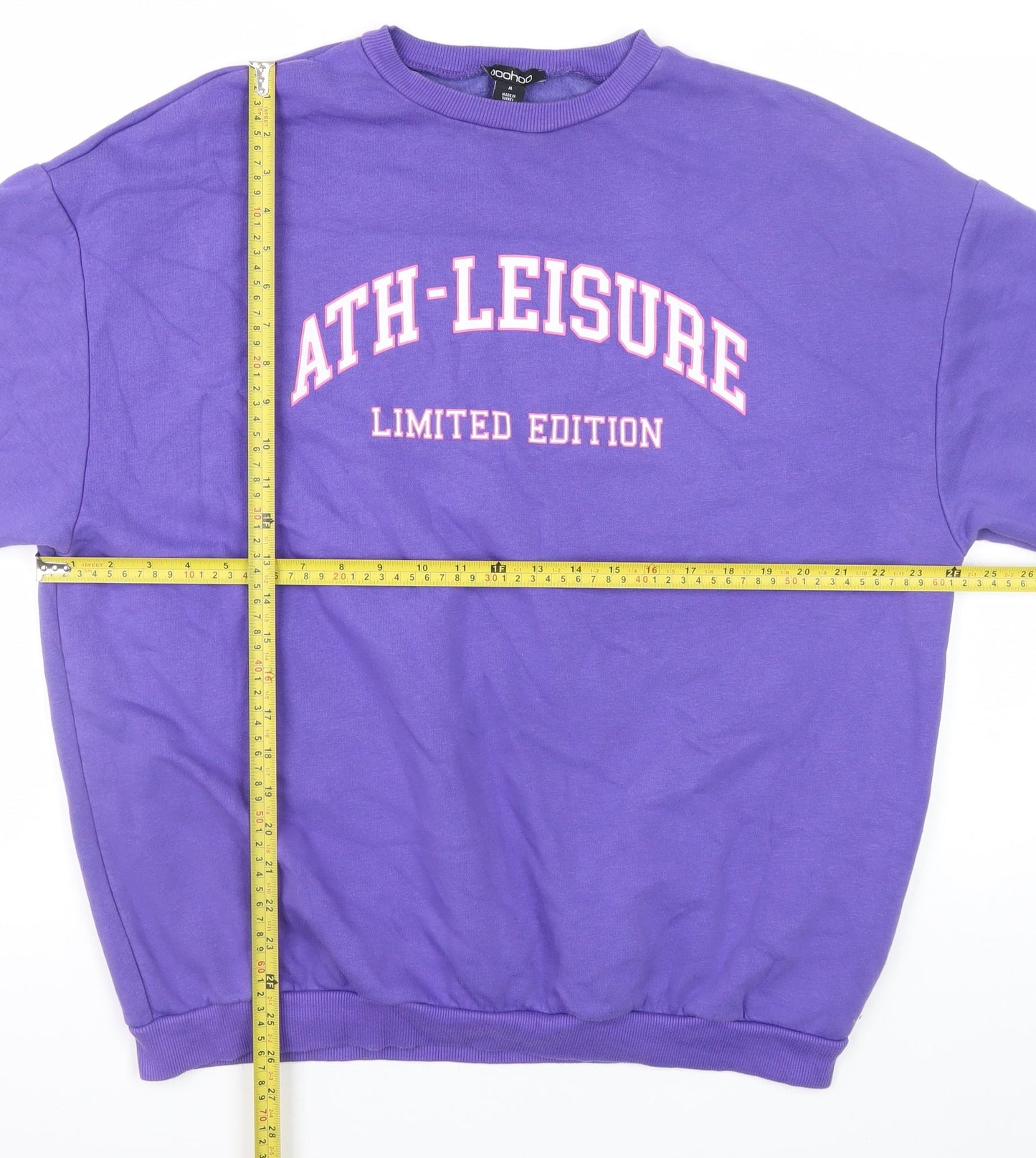 Womens UK Size M Boohoo Purple Pullover Sweatshirt