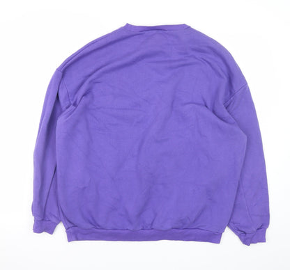 Womens UK Size M Boohoo Purple Pullover Sweatshirt