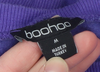 Womens UK Size M Boohoo Purple Pullover Sweatshirt