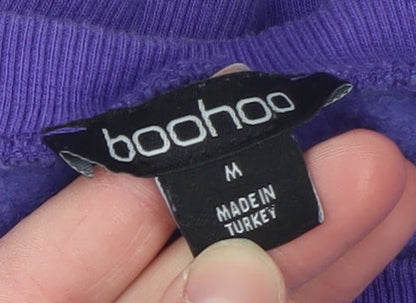 Womens UK Size M Boohoo Purple Pullover Sweatshirt