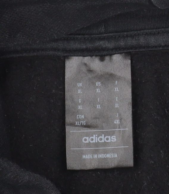 Mens UK Size XL adidas Black Pullover Hoodie