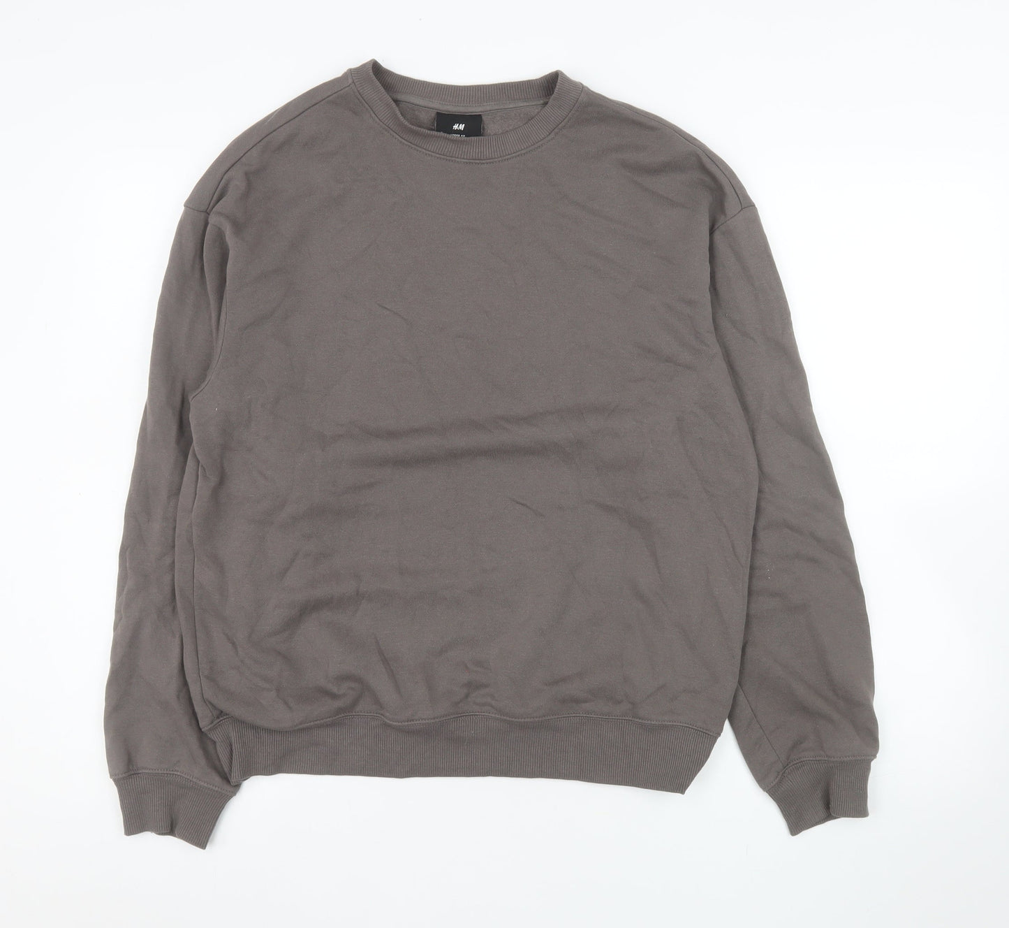 Mens UK Size S H&M Brown Pullover Sweatshirt
