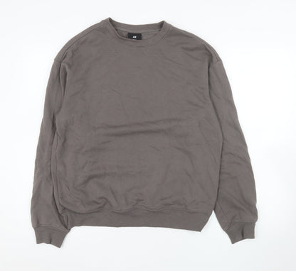 Mens UK Size S H&M Brown Pullover Sweatshirt