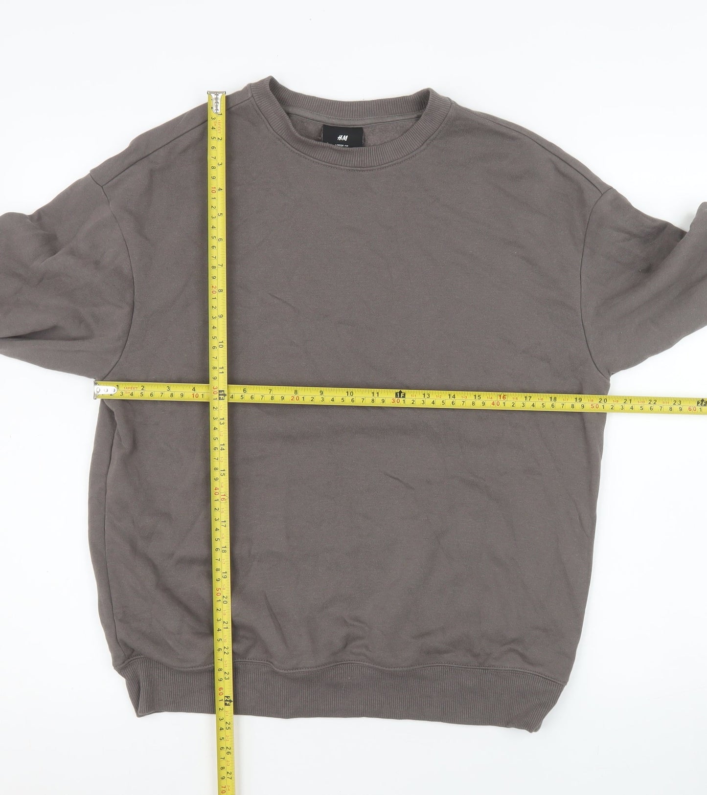 Mens UK Size S H&M Brown Pullover Sweatshirt