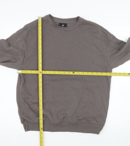 Mens UK Size S H&M Brown Pullover Sweatshirt