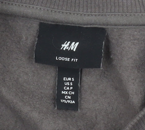 Mens UK Size S H&M Brown Pullover Sweatshirt