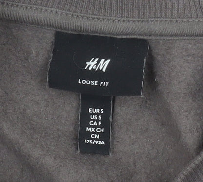 Mens UK Size S H&M Brown Pullover Sweatshirt