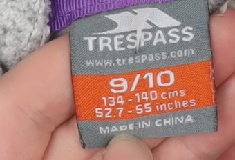 Girls UK Size 9-10 Years Trespass Grey Basic Jacket