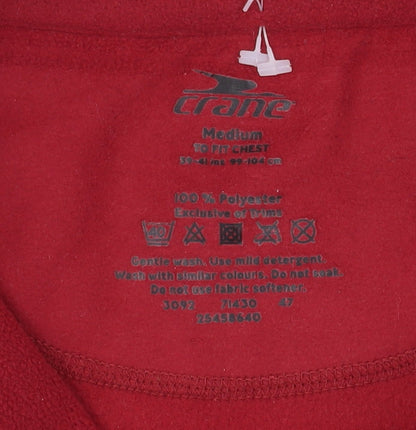 Mens UK Size M Crane Red Pullover Sweatshirt