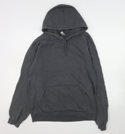Mens UK Size M American Apparel Grey Pullover Hoodie