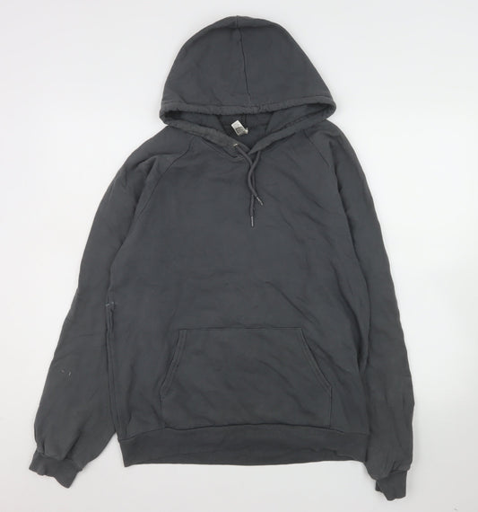 Mens UK Size M American Apparel Grey Pullover Hoodie