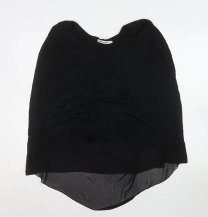 Alice Collins Women's Black Size 16 Tunic Blouse Bow Back Detail