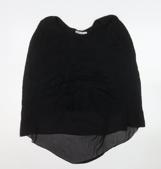 Alice Collins Women's Black Size 16 Tunic Blouse Bow Back Detail