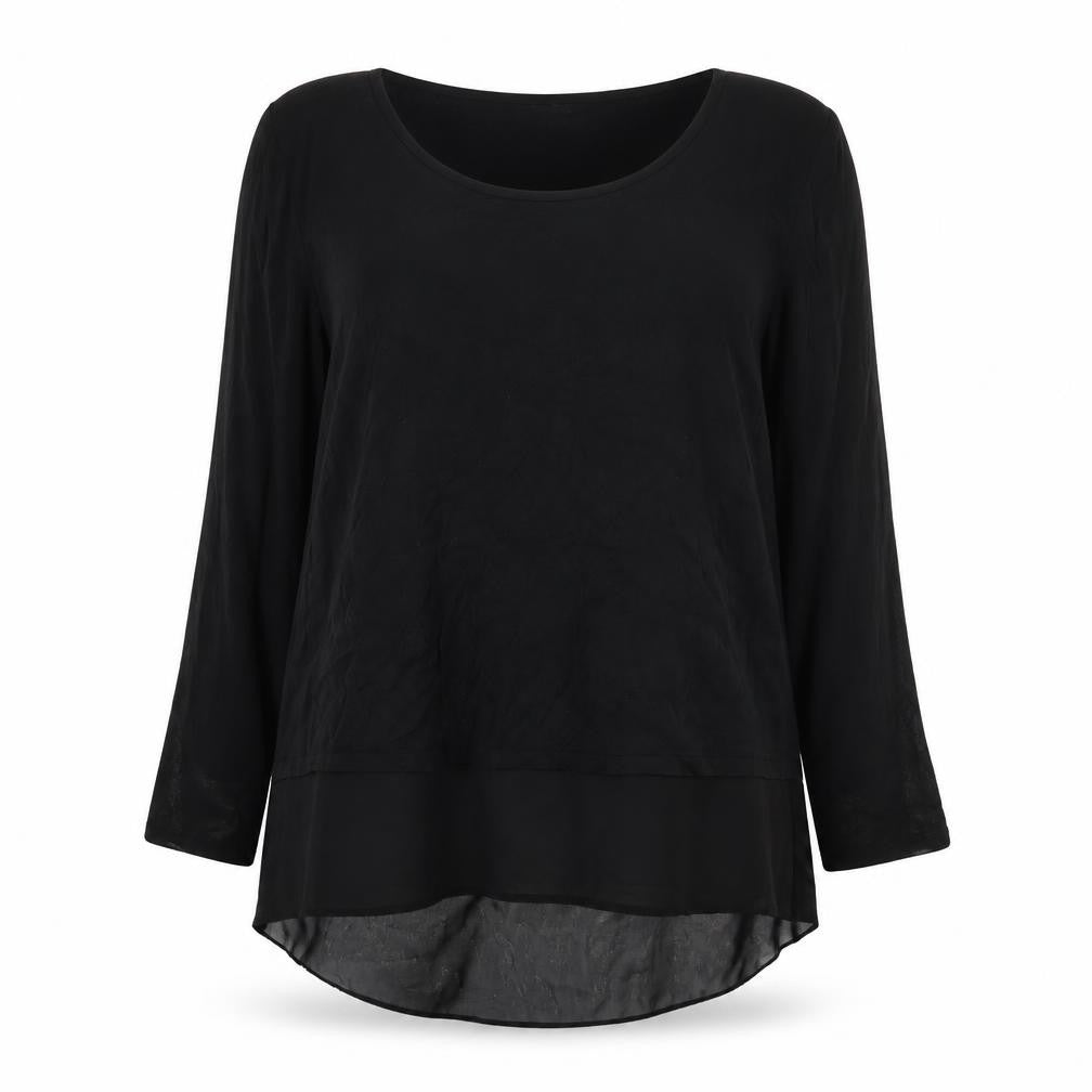 Alice Collins Women's Black Size 16 Tunic Blouse Bow Back Detail