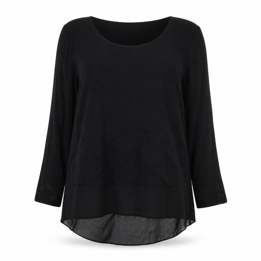 Alice Collins Women's Black Size 16 Tunic Blouse Bow Back Detail