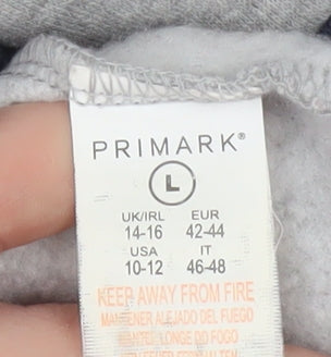 Womens UK Size L Primark Grey Pullover Hoodie