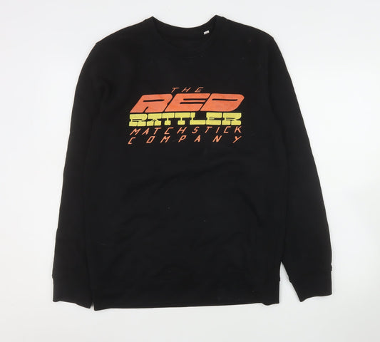 Mens UK Size M Stanley/Stella Black Pullover Sweatshirt