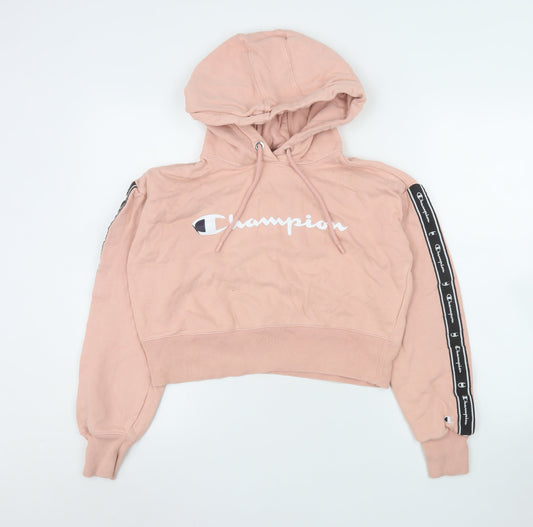 Womens UK Size S Champion Pink Pullover Hoodie
