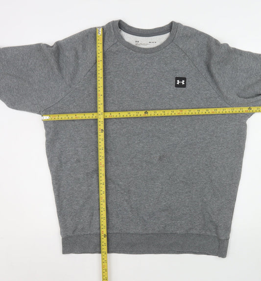 Mens UK Size M Under armour Grey Pullover Sweatshirt