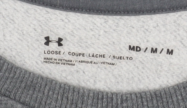 Mens UK Size M Under armour Grey Pullover Sweatshirt