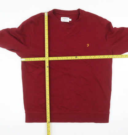 Mens UK Size M Farah Red Pullover Sweatshirt