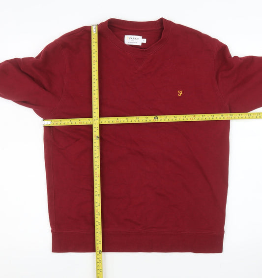 Mens UK Size M Farah Red Pullover Sweatshirt