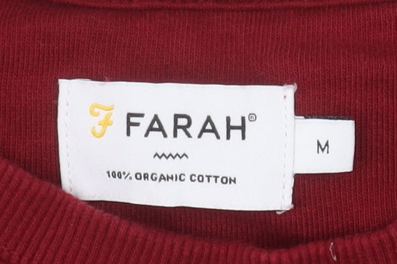 Mens UK Size M Farah Red Pullover Sweatshirt