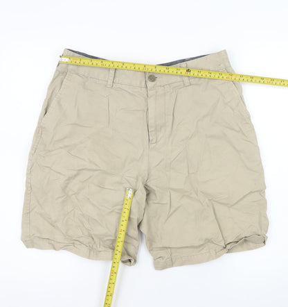 TU Men’s Beige Chino Shorts Size 34 Regular Cotton Casual