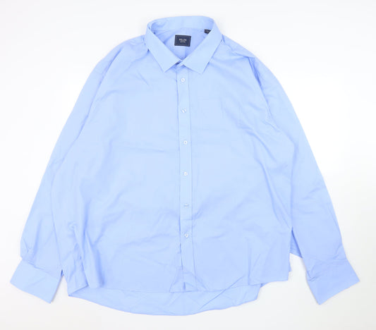 Mens UK Collar Size XL Fellini Smart Blue  Dress Shirt