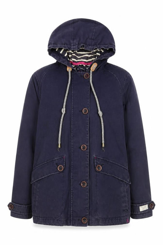 Womens UK Size 10 Joules Blue Rain Coat