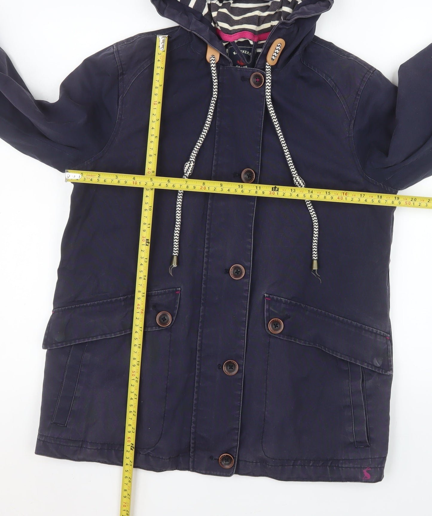 Womens UK Size 10 Joules Blue Rain Coat